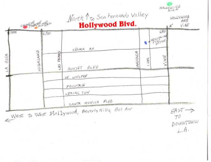 Map of Hollywood